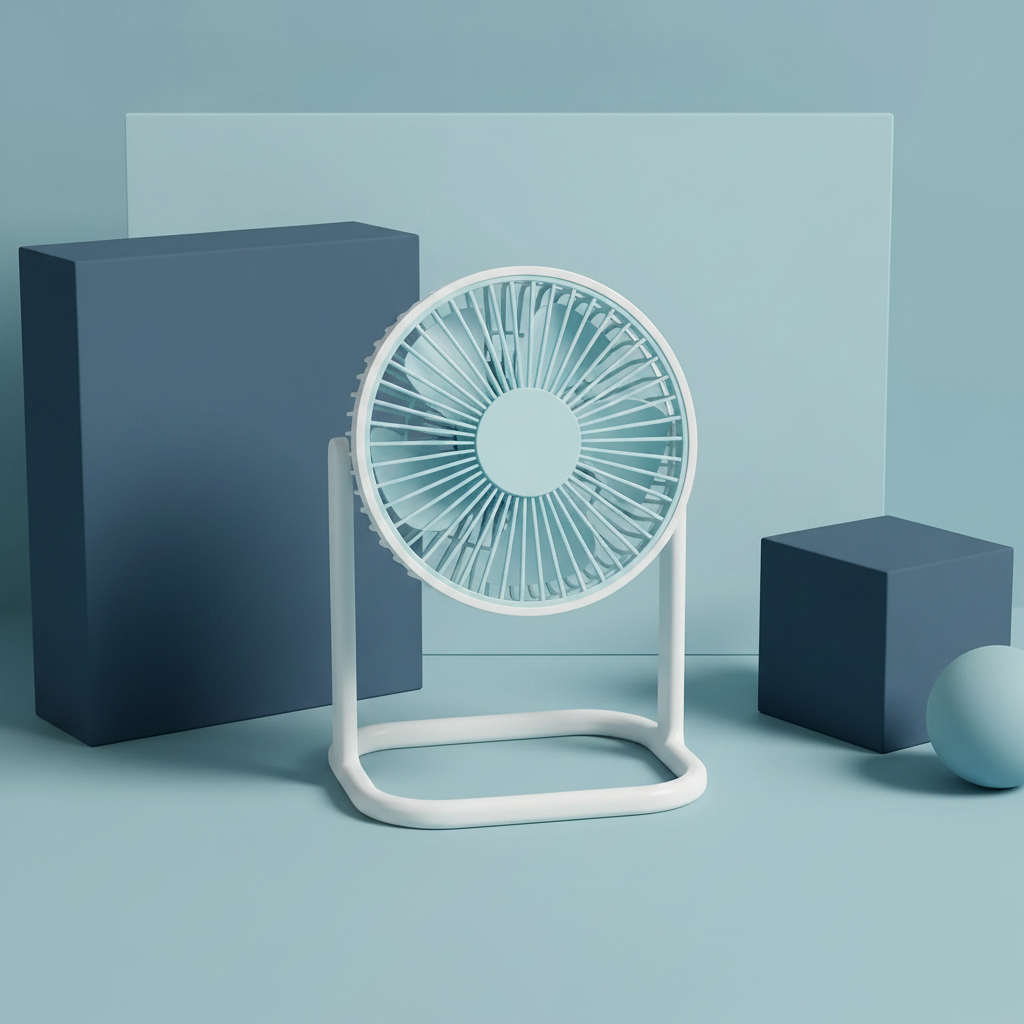Mini USB Desk Fan - Quiet & Portable Cooling