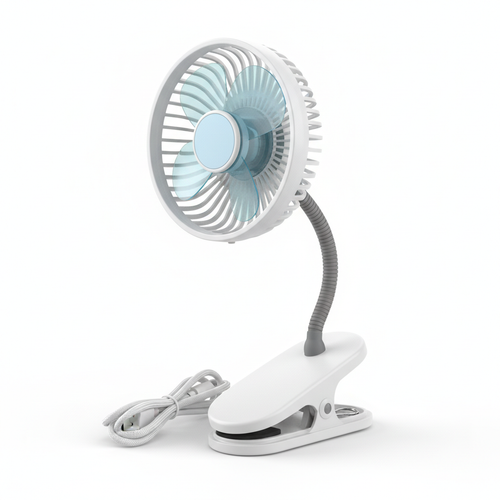 Clip on USB fan flexible and portable