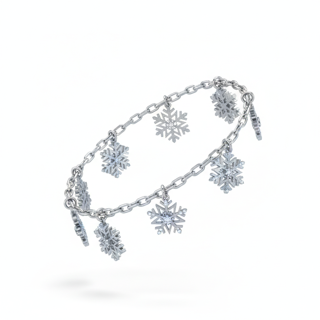 Frost Snowflake Bracelet 3D render