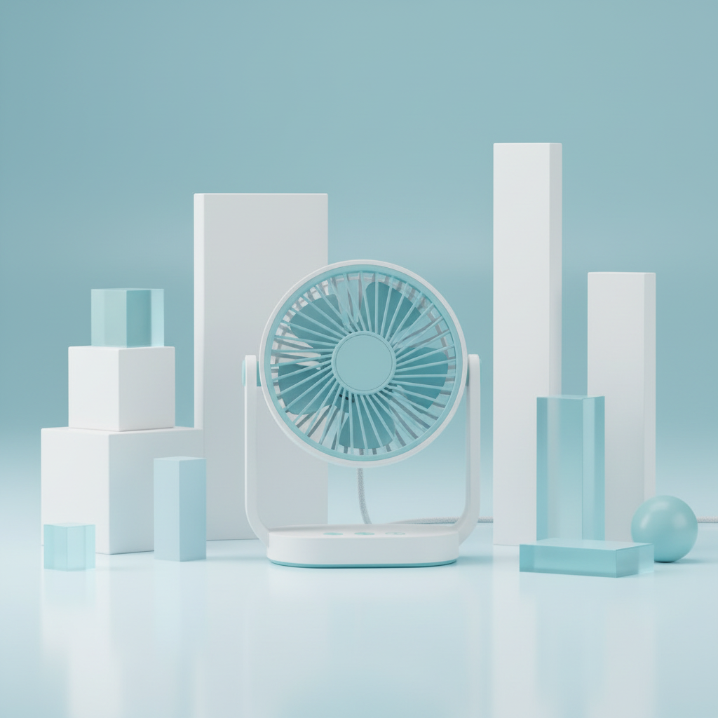 Mini USB Desk Fan - Quiet & Portable Cooling